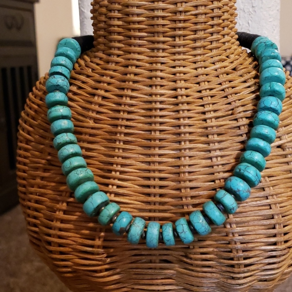 Faux Turquoise Necklace